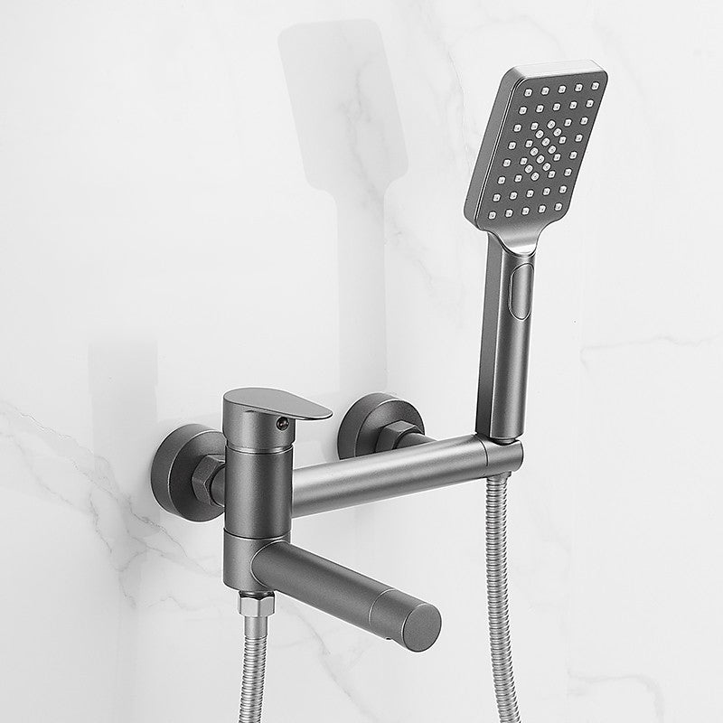 Lisslune | Wall-mounted metal bathtub faucet low arch single lever bathtub faucet trim