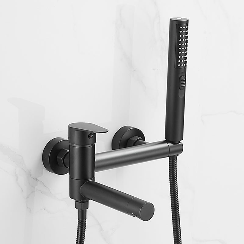 Lisslune | Wall-mounted metal bathtub faucet low arch single lever bathtub faucet trim