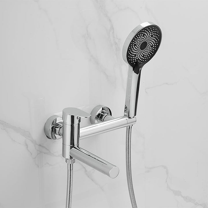 Lisslune | Wall-mounted metal bathtub faucet low arch single lever bathtub faucet trim