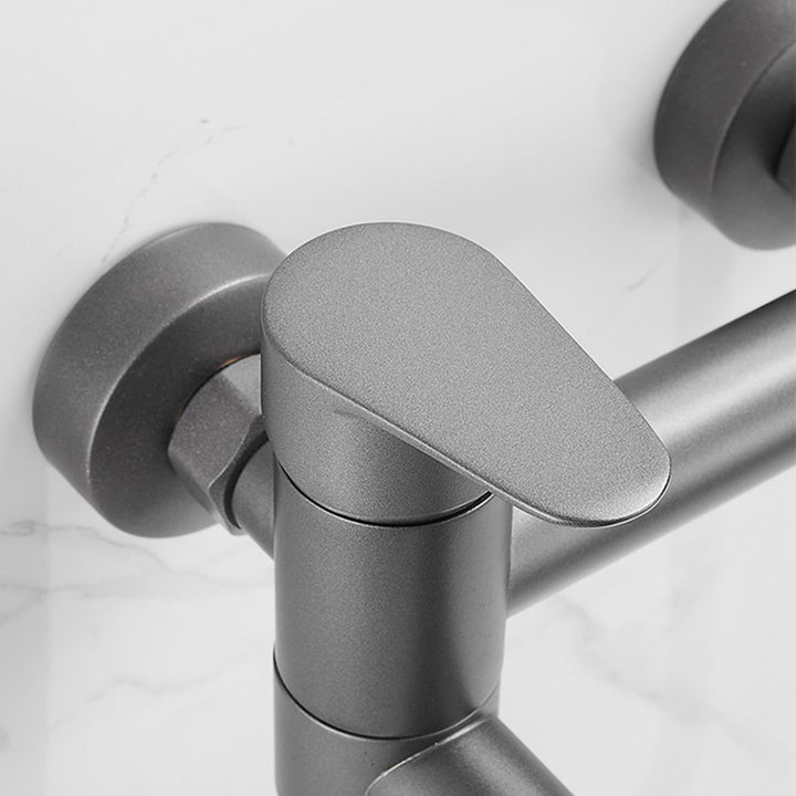 Lisslune | Wall-mounted metal bathtub faucet low arch single lever bathtub faucet trim