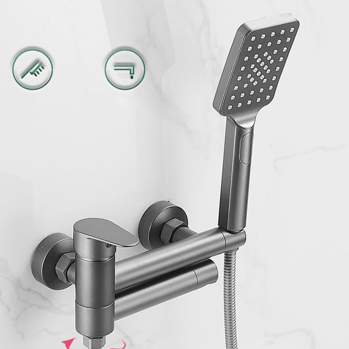 Lisslune | Wall-mounted metal bathtub faucet low arch single lever bathtub faucet trim