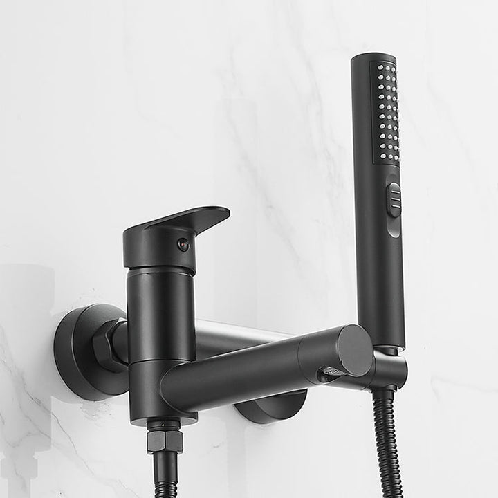 Lisslune | Wall-mounted metal bathtub faucet low arch single lever bathtub faucet trim