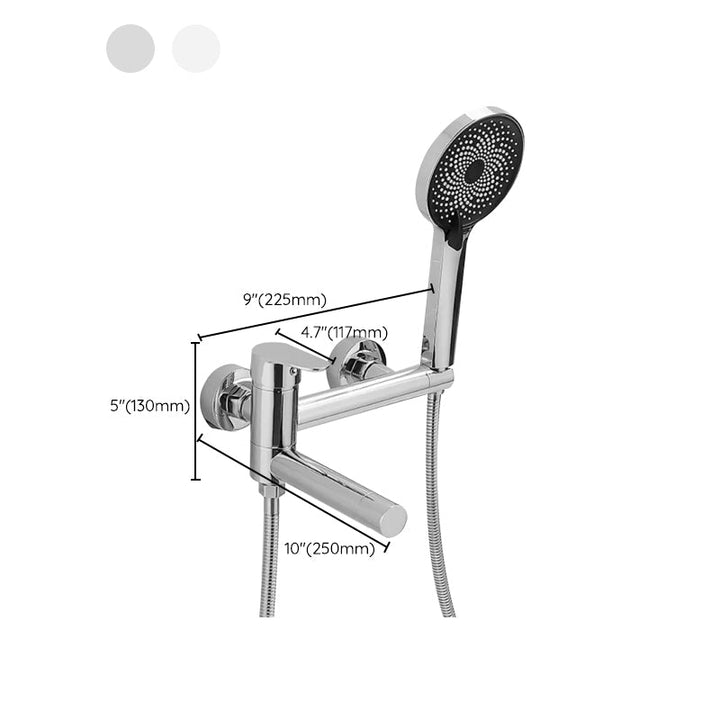 Lisslune | Wall-mounted metal bathtub faucet low arch single lever bathtub faucet trim
