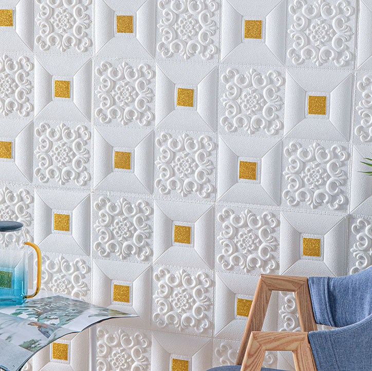 Lisslune | Modern Tin Back Wall Covering Smooth Wall Ceiling XPE Cotton Set of 1
