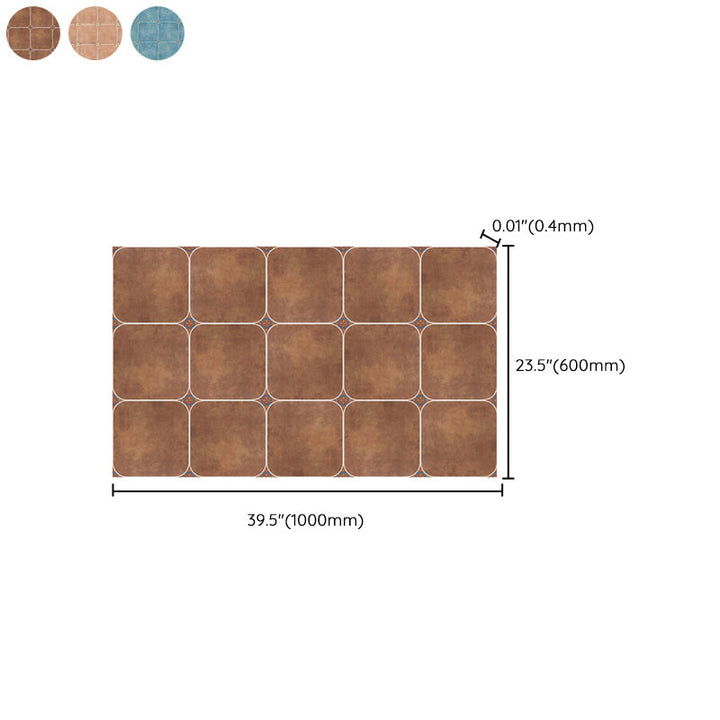 Lisslune | Peel and Stick PVC Floor Covering Matte Vinyl Flooring with Square Edge