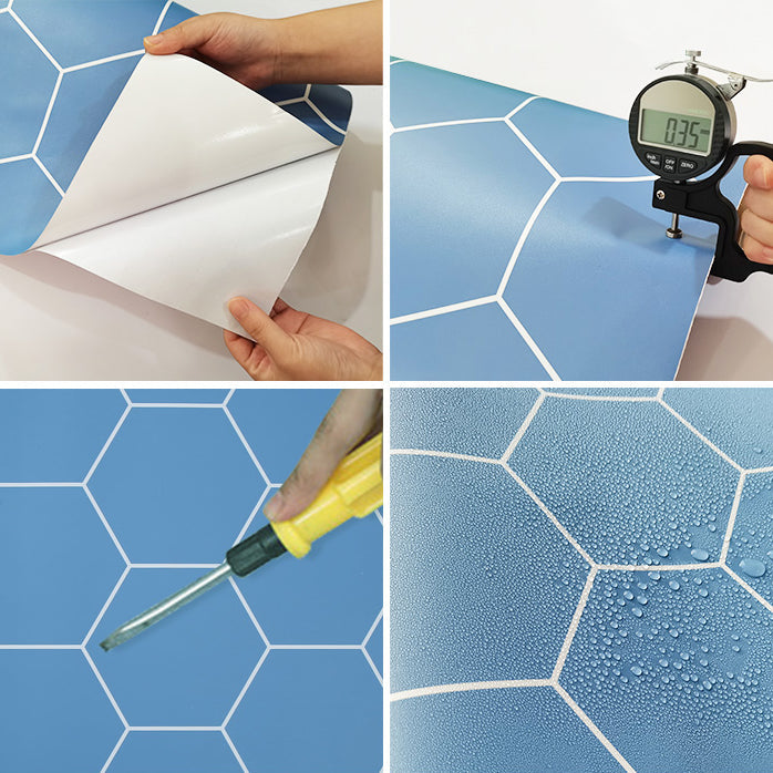 Lisslune | Modern PVC flooring Peel and Stick porcelain tile look vinyl plank flooring