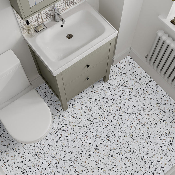 Lisslune | Modern PVC flooring Peel and Stick porcelain tile look vinyl plank flooring