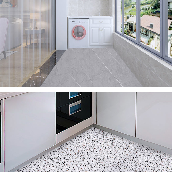 Lisslune | Modern PVC flooring Peel and Stick porcelain tile look vinyl plank flooring