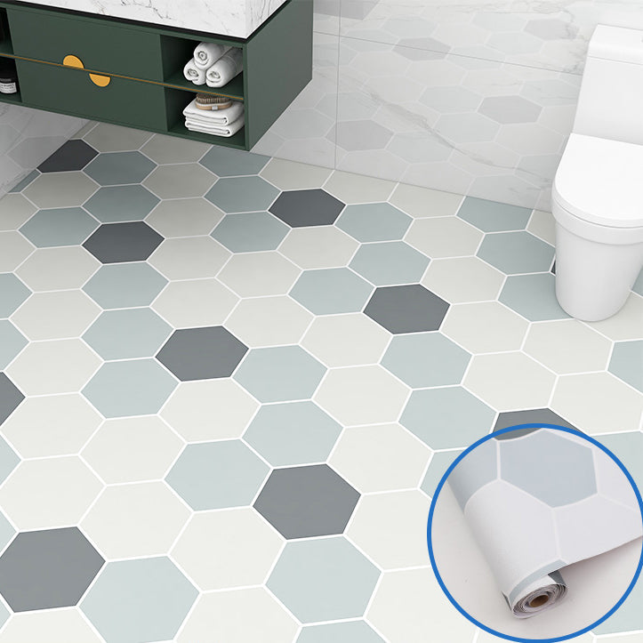 Lisslune | Modern vinyl floor planks peel & stick grid print PVC flooring