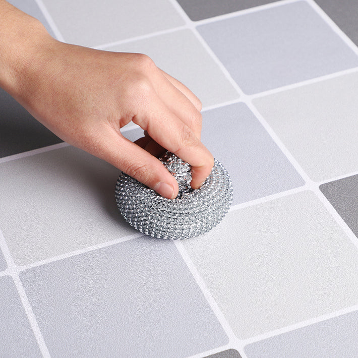 Lisslune | Modern vinyl floor planks peel & stick grid print PVC flooring