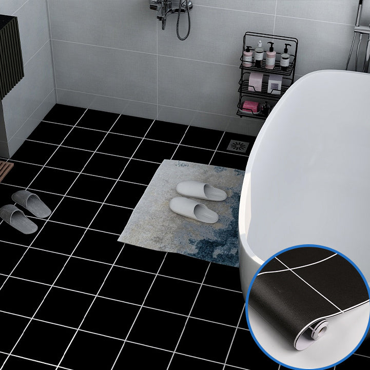 Lisslune | Modern vinyl floor planks peel & stick grid print PVC flooring