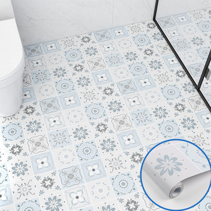 Lisslune | Modern vinyl floor planks peel & stick grid print PVC flooring