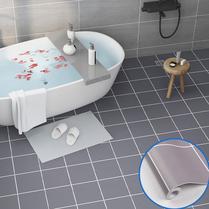 Lisslune | Modern vinyl floor planks peel & stick grid print PVC flooring