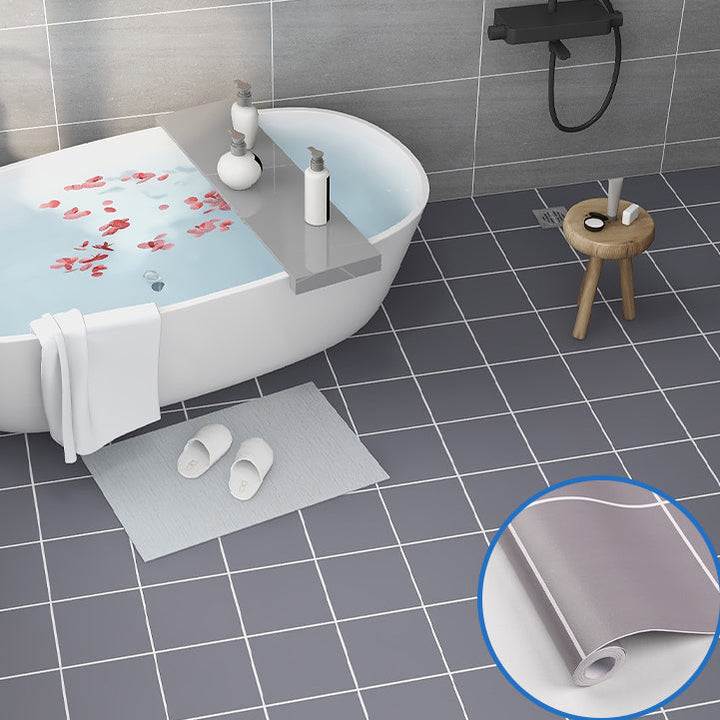 Lisslune | Modern vinyl floor planks peel & stick grid print PVC flooring