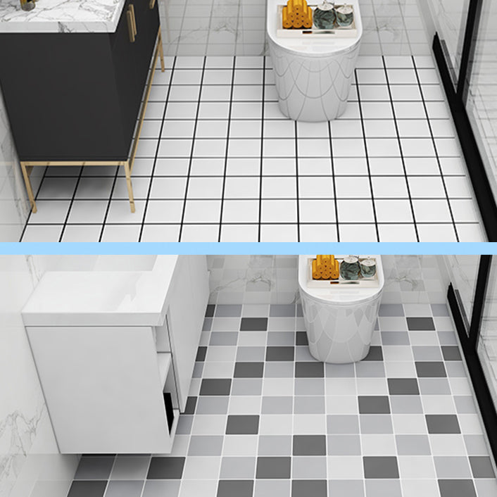 Lisslune | Modern vinyl floor planks peel & stick grid print PVC flooring