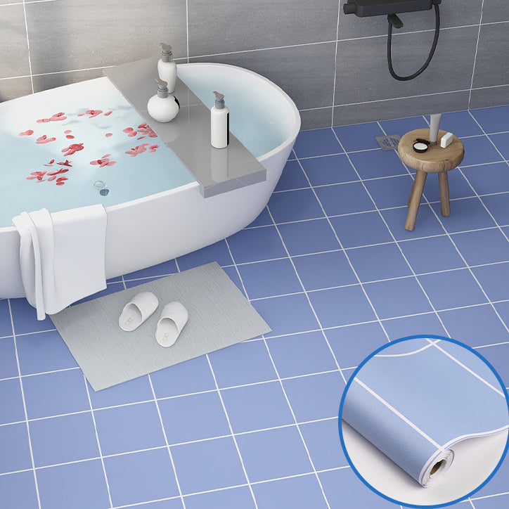 Lisslune | Modern vinyl floor planks peel & stick grid print PVC flooring
