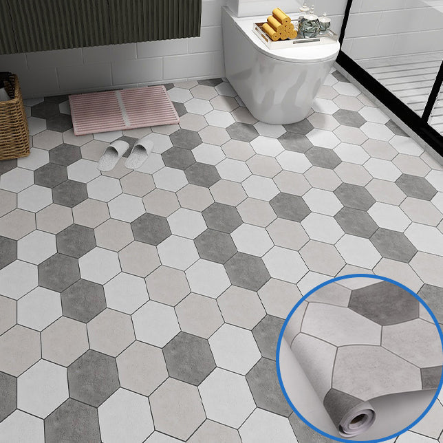 Lisslune | Modern vinyl floor planks peel & stick grid print PVC flooring