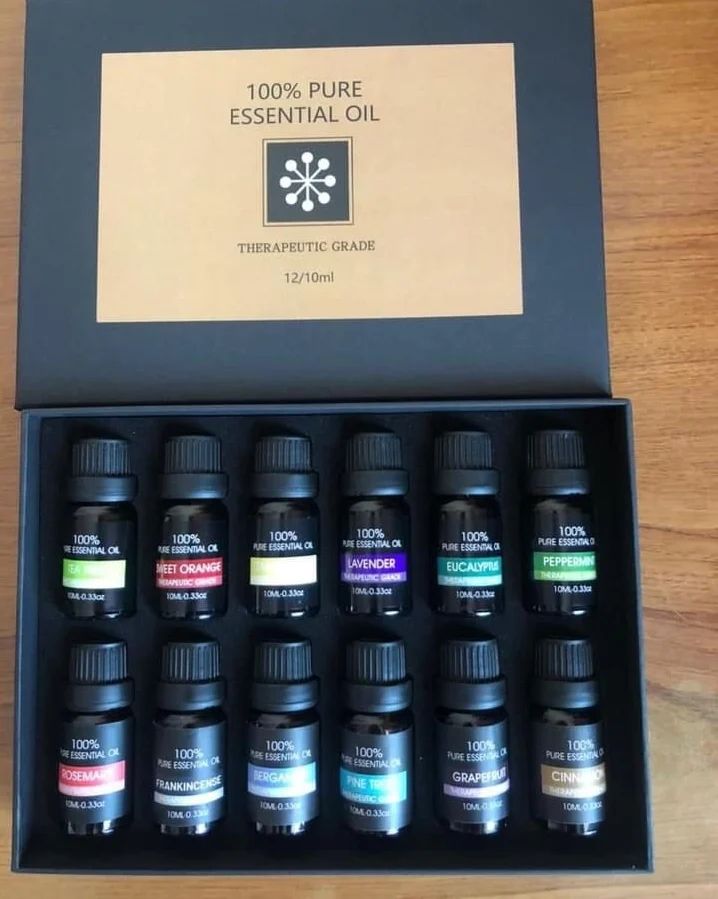 Lisslune | Set Of 12 Pure Essential Oils Gift Set