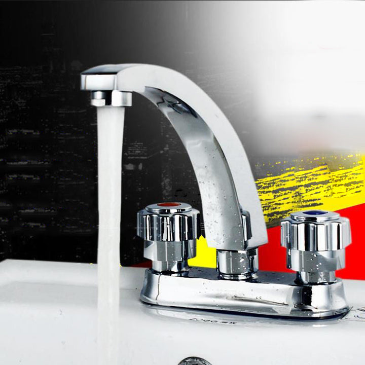 Lisslune | Modern Style Vessel Faucet Copper Knob Handle Low Arc Vessel Faucet