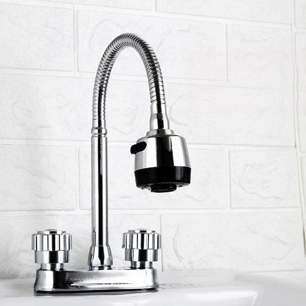 Lisslune | Modern Style Vessel Faucet Copper Knob Handle Low Arc Vessel Faucet