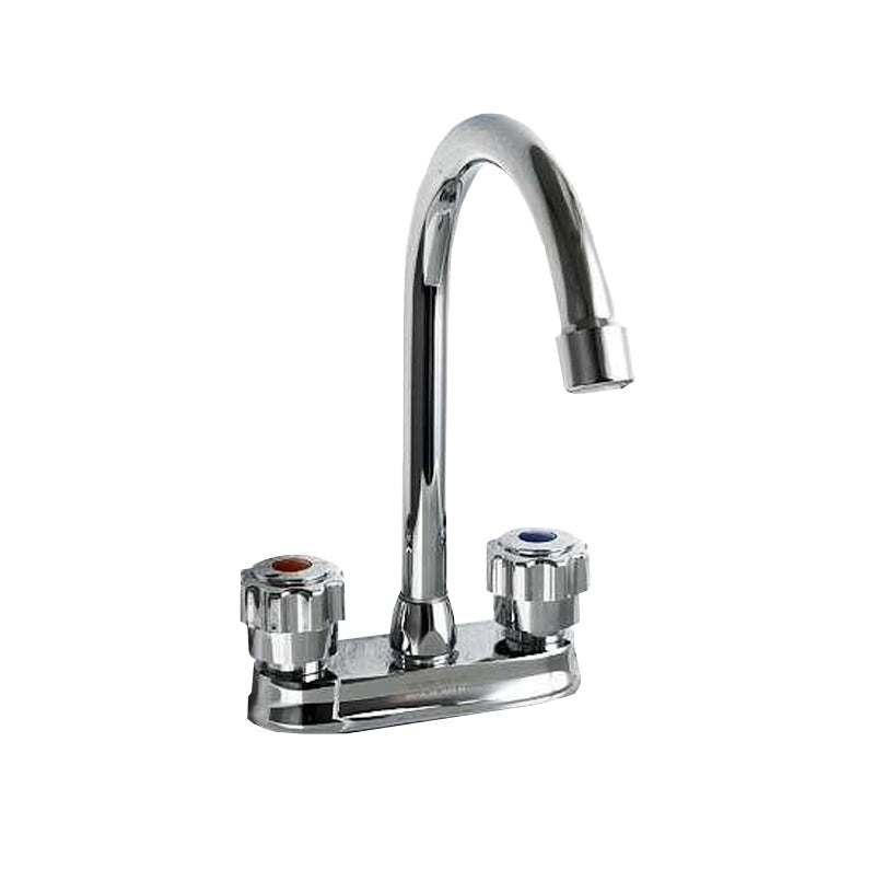 Lisslune | Modern Style Vessel Faucet Copper Knob Handle Low Arc Vessel Faucet