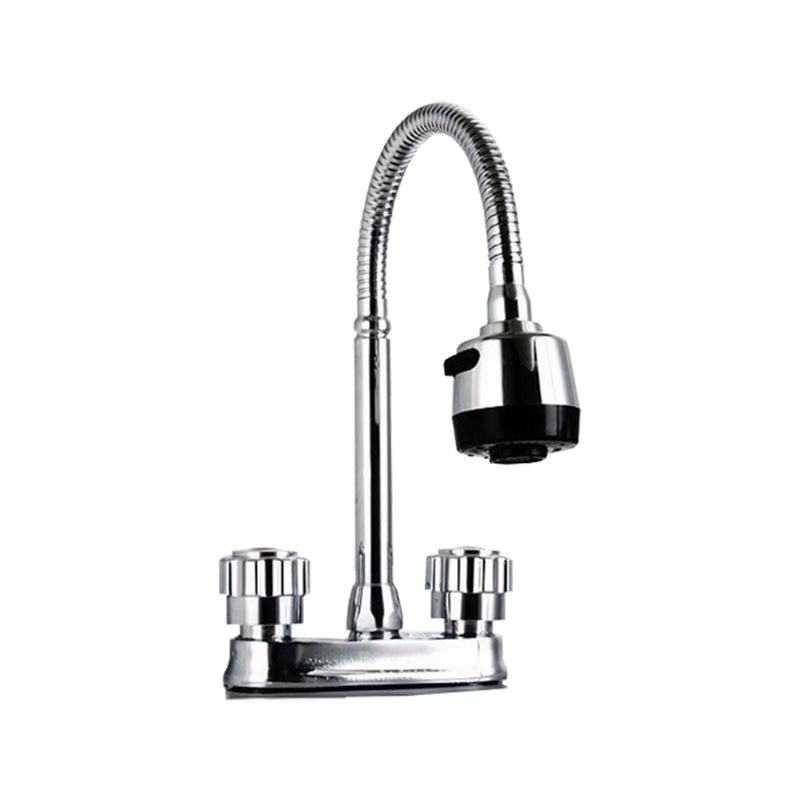 Lisslune | Modern Style Vessel Faucet Copper Knob Handle Low Arc Vessel Faucet