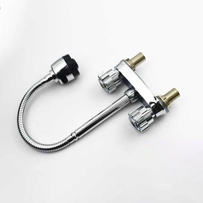 Lisslune | Modern Style Vessel Faucet Copper Knob Handle Low Arc Vessel Faucet