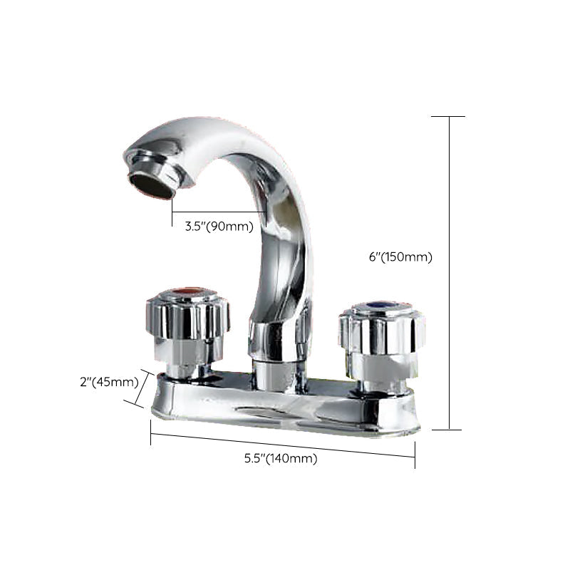 Lisslune | Modern Style Vessel Faucet Copper Knob Handle Low Arc Vessel Faucet