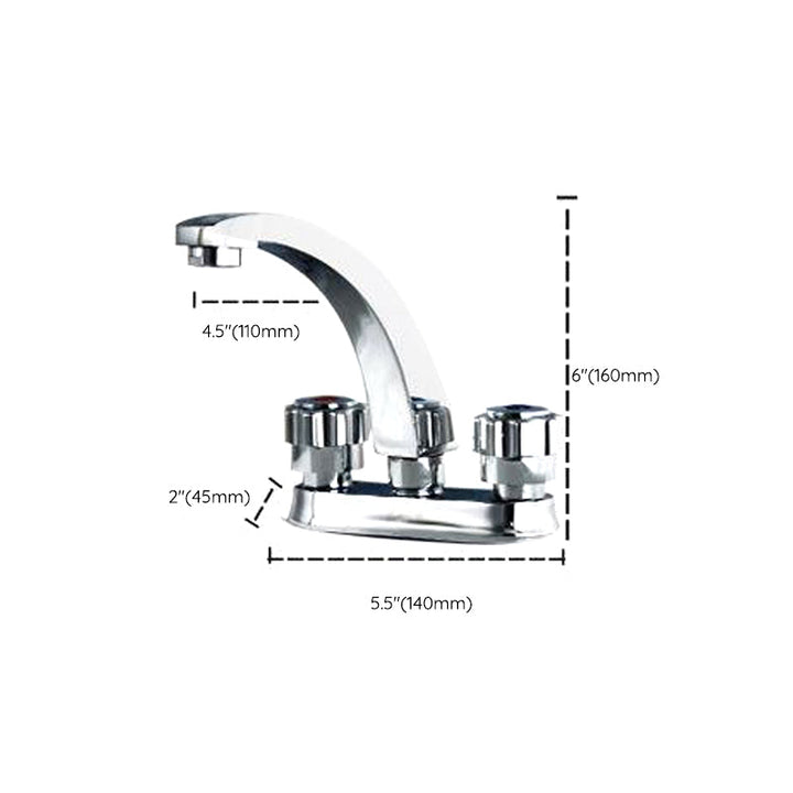 Lisslune | Modern Style Vessel Faucet Copper Knob Handle Low Arc Vessel Faucet