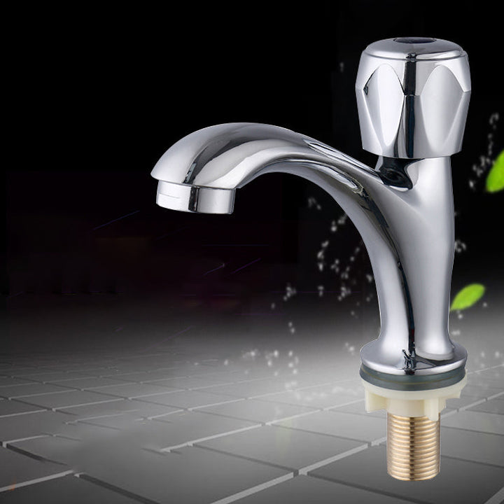 Lisslune | Contemporary Centerset Faucet Knob Handle Low Arc Solid Brass Faucet