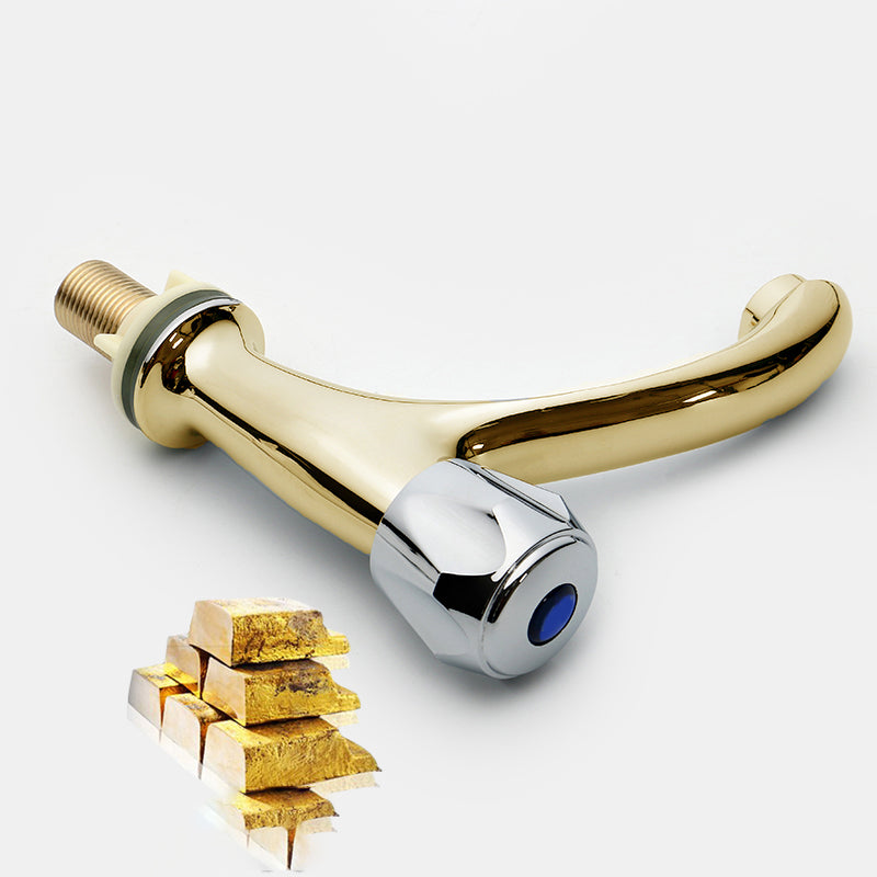Lisslune | Contemporary Centerset Faucet Knob Handle Low Arc Solid Brass Faucet