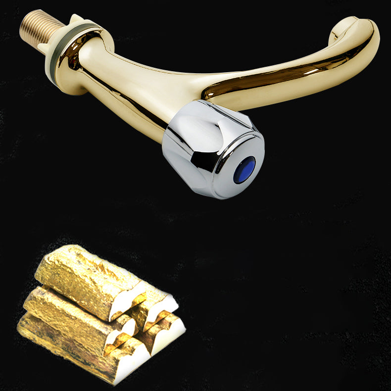 Lisslune | Contemporary Centerset Faucet Knob Handle Low Arc Solid Brass Faucet