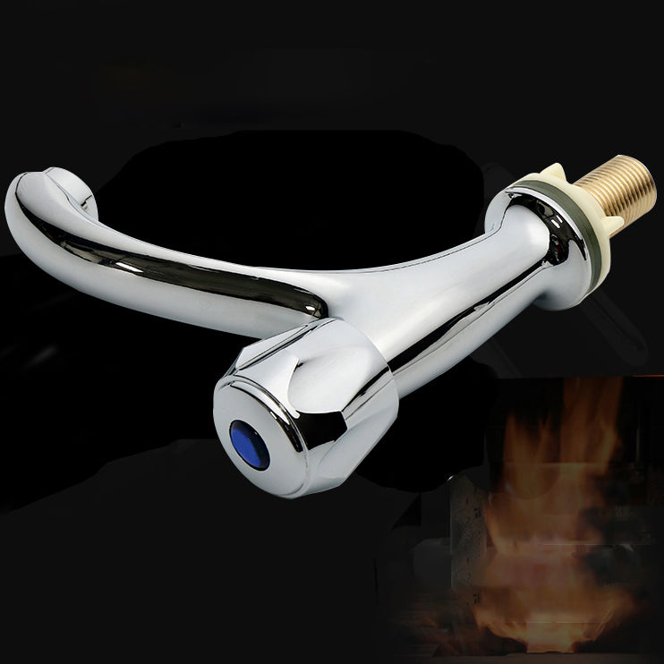 Lisslune | Contemporary Centerset Faucet Knob Handle Low Arc Solid Brass Faucet
