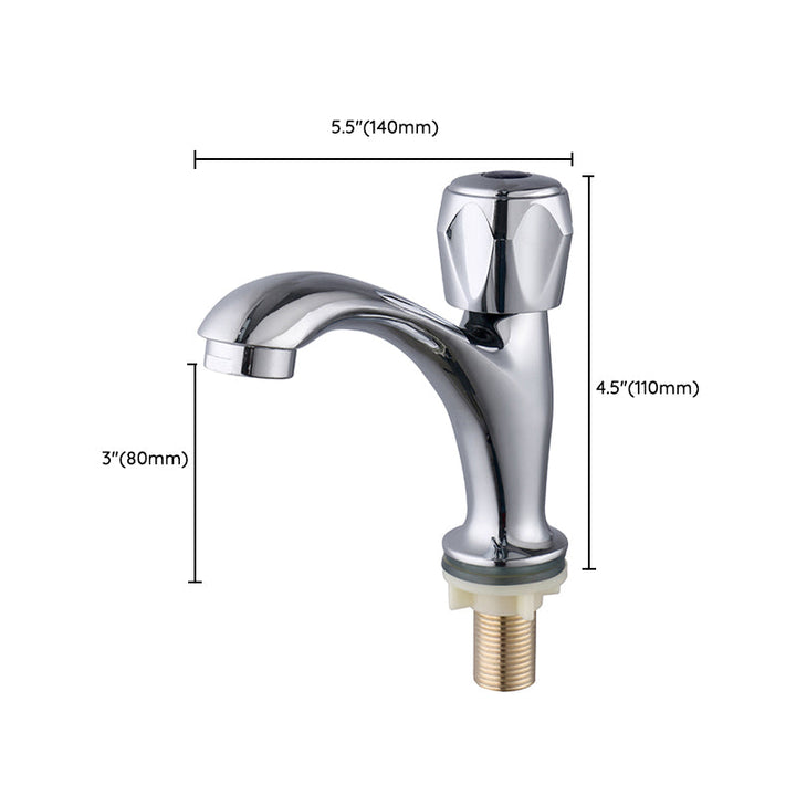 Lisslune | Contemporary Centerset Faucet Knob Handle Low Arc Solid Brass Faucet