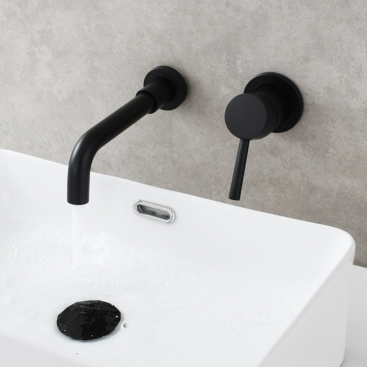 Lisslune | Single Hole Wall Mounted Bathroom Faucet Swivel Spout Sink Faucet