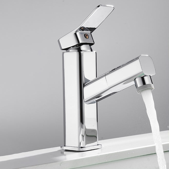 Lisslune | Luxury Extendable Basin Faucet Cubic Low Arc Vanity Faucet