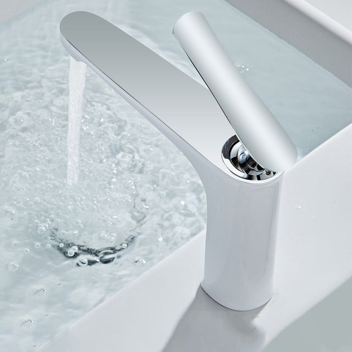 Lisslune | Luxury 1 Handle Sink Bathroom Faucet Round Brass Sink Faucet with Water Hose
