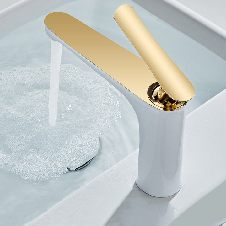 Lisslune | Luxury 1 Handle Sink Bathroom Faucet Round Brass Sink Faucet with Water Hose