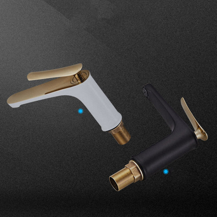 Lisslune | Luxury 1 Handle Sink Bathroom Faucet Round Brass Sink Faucet with Water Hose