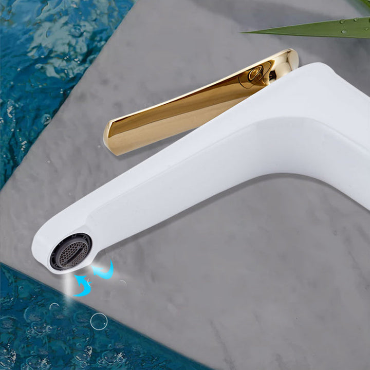Lisslune | Luxury 1 Handle Sink Bathroom Faucet Round Brass Sink Faucet with Water Hose