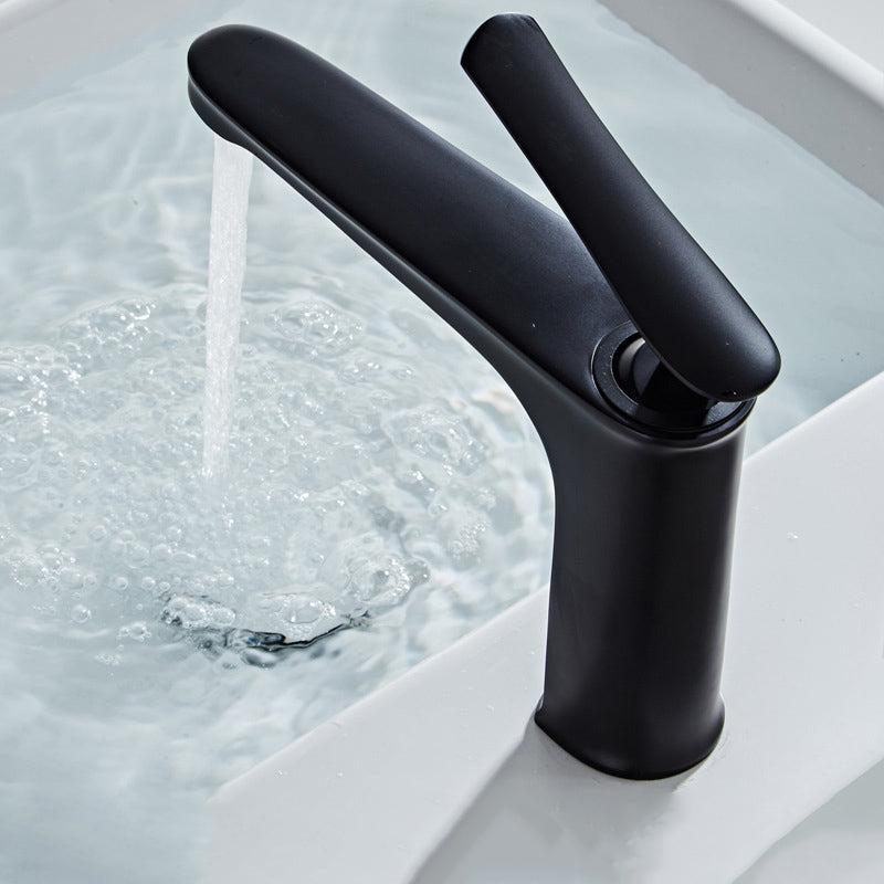 Lisslune | Luxury 1 Handle Sink Bathroom Faucet Round Brass Sink Faucet with Water Hose