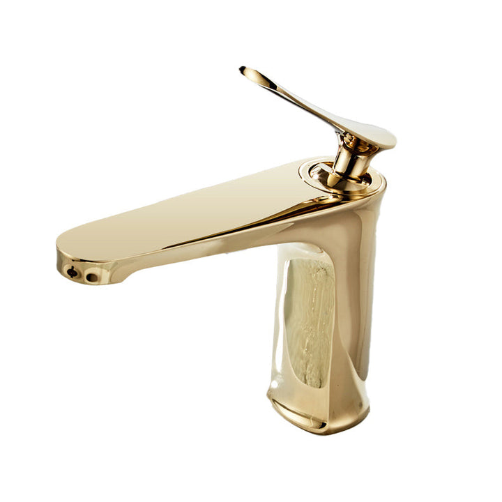 Lisslune | Luxury 1 Handle Sink Bathroom Faucet Round Brass Sink Faucet with Water Hose