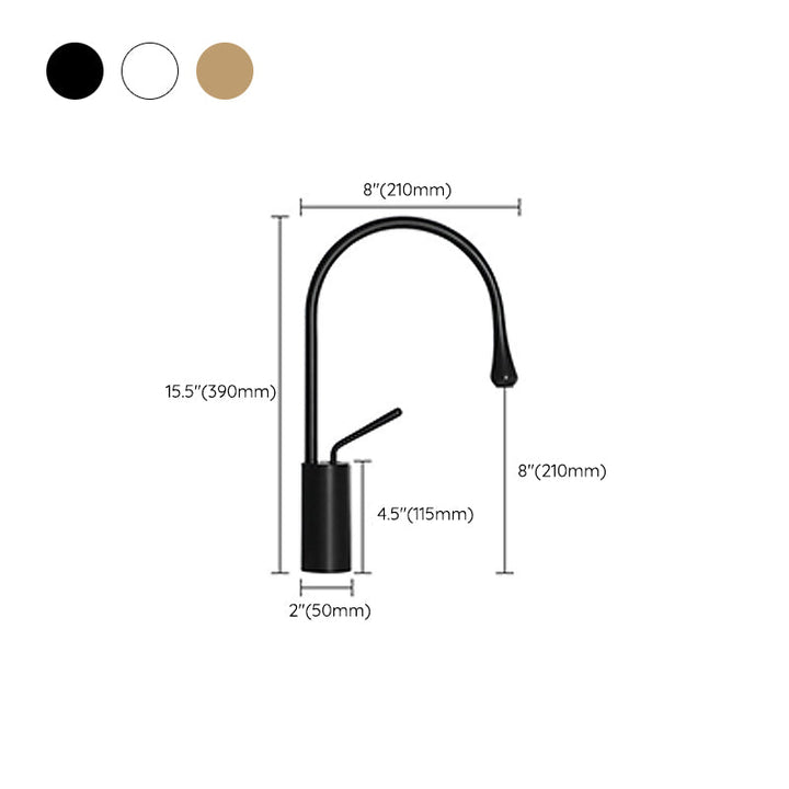 Lisslune | Glam Style Faucet Single Lever Handle Basin Faucet for the Bathroom