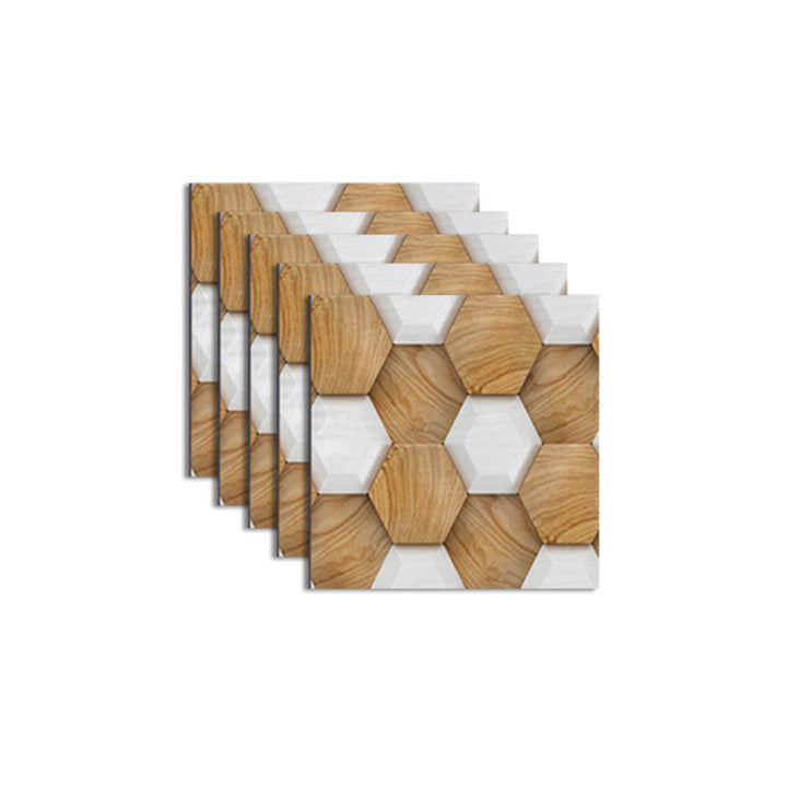 Lisslune | Pattern Matte Color Stone Peel and Stick Mosaic Tile Peel and Stick Tile Set of 5