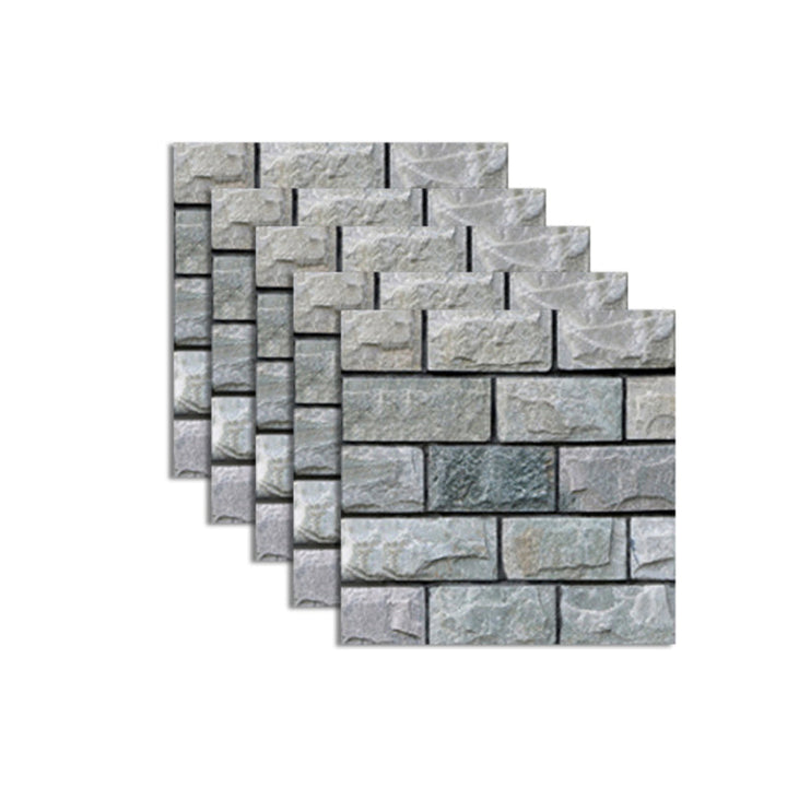 Lisslune | Pattern Matte Color Stone Peel and Stick Mosaic Tile Peel and Stick Tile Set of 5