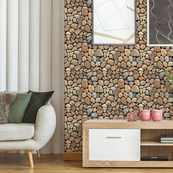 Lisslune | Pattern Matte Color Stone Peel and Stick Mosaic Tile Peel and Stick Tile Set of 5