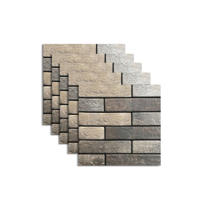 Lisslune | Pattern Matte Color Stone Peel and Stick Mosaic Tile Peel and Stick Tile Set of 5
