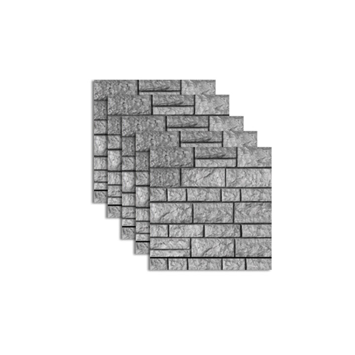 Lisslune | Pattern Matte Color Stone Peel and Stick Mosaic Tile Peel and Stick Tile Set of 5
