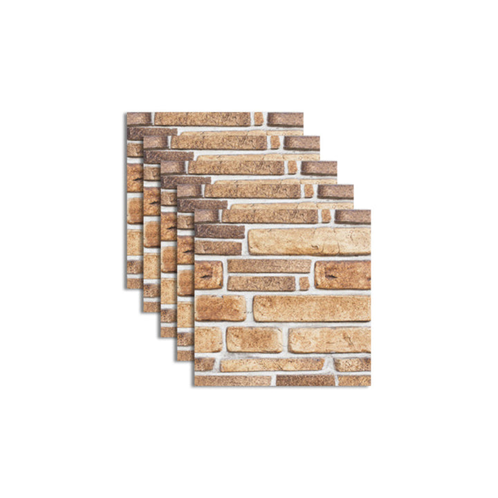 Lisslune | Pattern Matte Color Stone Peel and Stick Mosaic Tile Peel and Stick Tile Set of 5