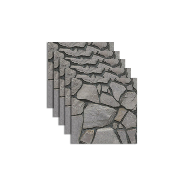 Lisslune | Pattern Matte Color Stone Peel and Stick Mosaic Tile Peel and Stick Tile Set of 5